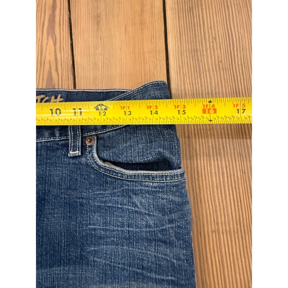 Vintage Ezra Fitch Denim Mini Skirt Y2K Medium Wash Blue Size 27 USA Made - Picture 3 of 6